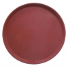 Поднос прорезиненный круглый 40 см бордо