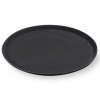 Поднос прорезиненный круглый 40 см черный