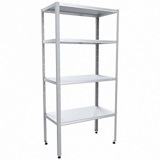 Стеллаж ЭКОНОМ СКК-12/4СЦК-С 1200х400х1850(1870) мм (полки нерж. каркас оцинк.)-1