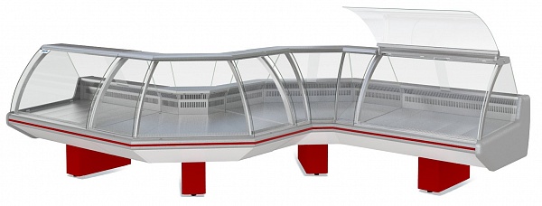 Витрина холодильная Парабель ВХС-1,25 (без боковин,ТРВ)(одна тумба)-2
