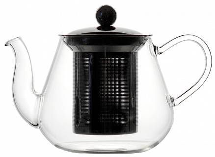 Чайник из боросиликатного стекла с нержавеющим фильтром 600 мл-1