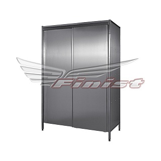 Шкаф для хлеба 1200*500*1800, двери купе, 3 промеж. полки, вент. отв. в боковых стенках, каркас-сварной труба нерж.25*25 мм-1