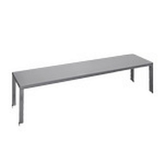 Полка настольная ПН-1 1500*400*400 1-ярусная, каркас сварной труба нерж.-1