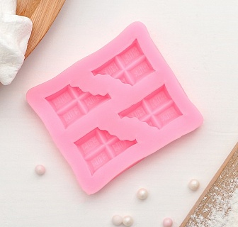 Молд силиконовый 6,9×6 см "Плитка шоколада", цвет МИКС-1