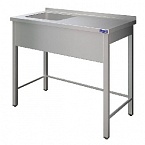 Ванна моечная со столом ВСМЦС-Л-1Л.500.400-1200.600-1-02 (ВСМЦ-1/1200/600Н с правым столом)