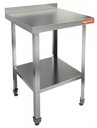 Стол пристенный с бортом и полкой HICOLD НСО-6/6БП ЭН-1