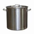 Котел 37 л. нерж. d=36 см. h=36 см. двойное дно (индукция) с крышк. MGSteel /1/