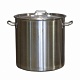 Котел 37 л. нерж. d=36 см. h=36 см. двойное дно (индукция) с крышк. MGSteel /1/