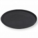 Поднос прорезиненный круглый 40 см черный