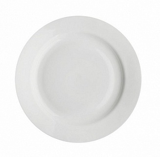 Тарелка мелкая 200 мм "Гладкий край" белая 30/30-1