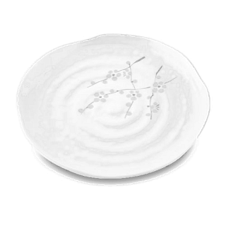 Тарелка круглая d=26,5см*в.3см "Японская слива"-1