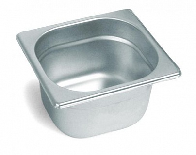 Гастроемкость 1/6 h=100 мм. 1,5 л. нерж. MGsteel /1/6/36/-1