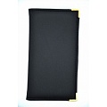 Папка для счетов 22*11см кож.зам.-шелк черная