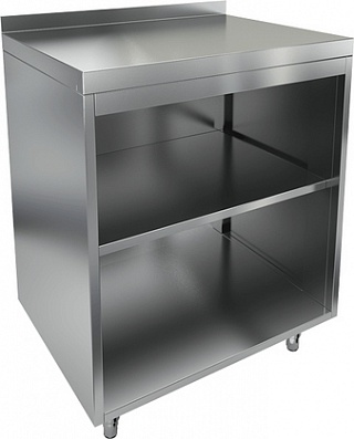 Стол открытый с полкой, с бортом HICOLD НБМСО-12/7БП-1