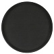 Поднос прорезиненный круглый 350х25 мм черный [1400CT Black]