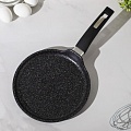 Сковорода для блинов «Гранит Star», d=22 см, пластиковая ручка, антипригарное покрытие, цвет чёрный