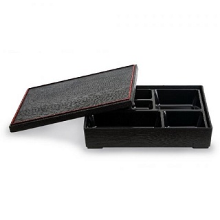 Ланч бокс (5 отделений) 27*21*6см "Черный"-1