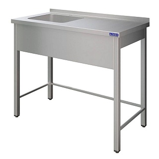 Ванна моечная со столом ВСМЦС-Л-1Л.500.400-1200.600-1-02 (ВСМЦ-1/1200/600Н с правым столом)-1