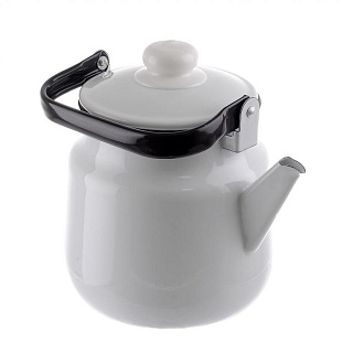 Чайник 3,5 л сфер. белый, с пластм. кнопкой -1