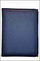 Папка-меню 32,5*24 кож.зам.-шелк синяя  росс. кожзам
