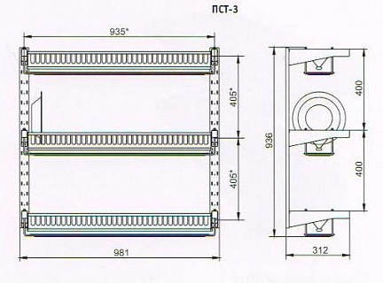 Полка для сушки тарелок ПСТ-3 (21000002818)-2