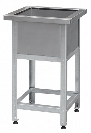 Ванна моечная ВМЛ-1 600*700*860 борт, увеличенная полка с отв. для смес. на мойку-1