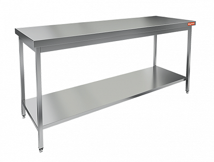 Стол нержавеющий разделочный центральный с полкой HICOLD НСО-18/7П-1