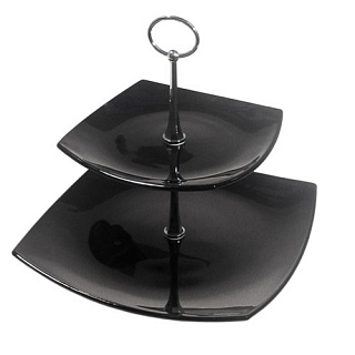 Этажерка JAZZI черная[99953,47150] d18,5 d26,5, h 24 см-1