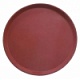 Поднос прорезиненный круглый 40 см бордо