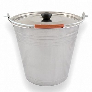 Ведро 10,0 л с крышкой, нерж.-1