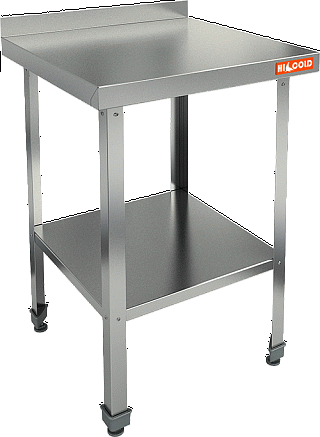 Стол пристенный с бортом и полкой HICOLD НСО-6/6БП ЭН-2