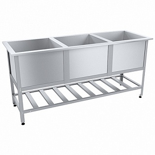 Ванна моечная СТАНДАРТ НК ВМО3-430С304НК-М 1500х530х870(890) мм -1