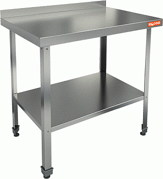 Стол пристенный с бортом и полкой HICOLD НСО-10/6БП ЭЦ-1