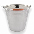 Ведро 10,0 л с крышкой, нерж.