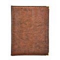Папка-карта вин 32,5*18,5см кож.зам.-шелк светло-корич.