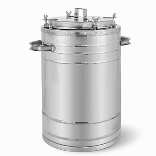 Термос с краном ТГН-36 (36 литров) из нержавеющей стали с нержавеющей емкостью с боковыми ручками-1