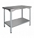 Стол СПЛ 1800*600*850 борт, полка сплошная оцинк, каркас-уголок оцинк, 6 ног-preview-2