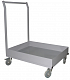 Тележка транспортировочная ТТ 1000*600*1000 колеса ф125 мм, нерж сталь