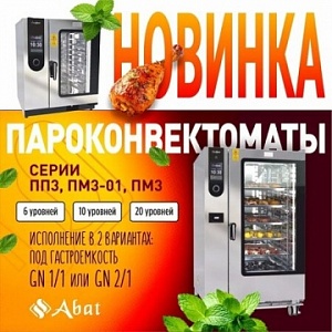 Новинка от ТМ Abat: пароконвектоматы 3 поколения
