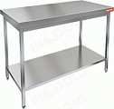 Стол нержавеющий разделочный центральный с полкой HICOLD НСО-13/7П