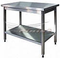 Стол СППр 900*600*850 борт, полка сплошная нерж., каркас - разборный труба нерж. 40*40