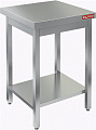 Стол нержавеющий разделочный центральный с полкой HICOLD НСО-7/7П