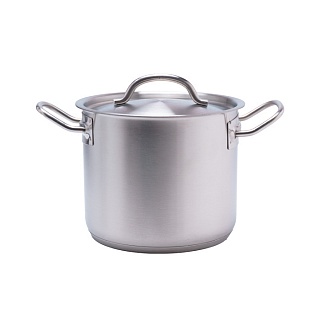 Кастрюля 2,8 л. нерж. d=17,5 см. h=14 см. тройное дно с крышк. (индукция) MGsteel /1/-1