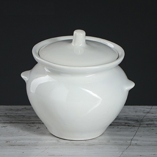 Горшок для запекания 0,45 л, белый -1