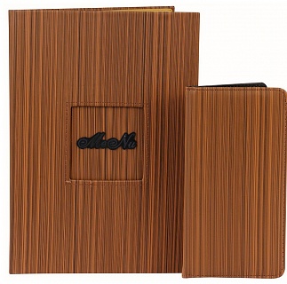 Папка для меню большая "Соломка темная"-1