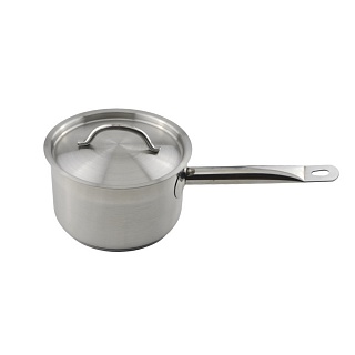 Сотейник  2,0 л. нерж. d=17,5 см. h=10,5 см. с крышк. тройное дно (индукция) MGsteel /1/-1