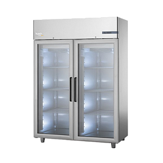 Шкаф холодильный 1400 литров APACH CHEF LINE lcrm140nd2g со стеклянной дверью-1