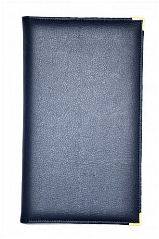 Папка-карта вин 32,5*18,5см кож.зам.-шелк синяя-1