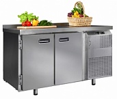 Стол охлаждаемый с бортом СХС-600-2 1400*600*850, 2 двери, агрегат сбоку, задн. стенка нерж.