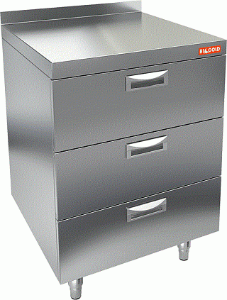 Барный модуль с 3-я ящ. с бортом HICOLD НБМТ 3-6/6Б-1